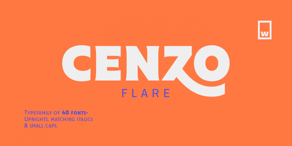 Przykładowa czcionka Cenzo Flare Cond #1